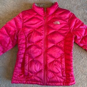 Pink North Face Insulated Kids Winter Jacket